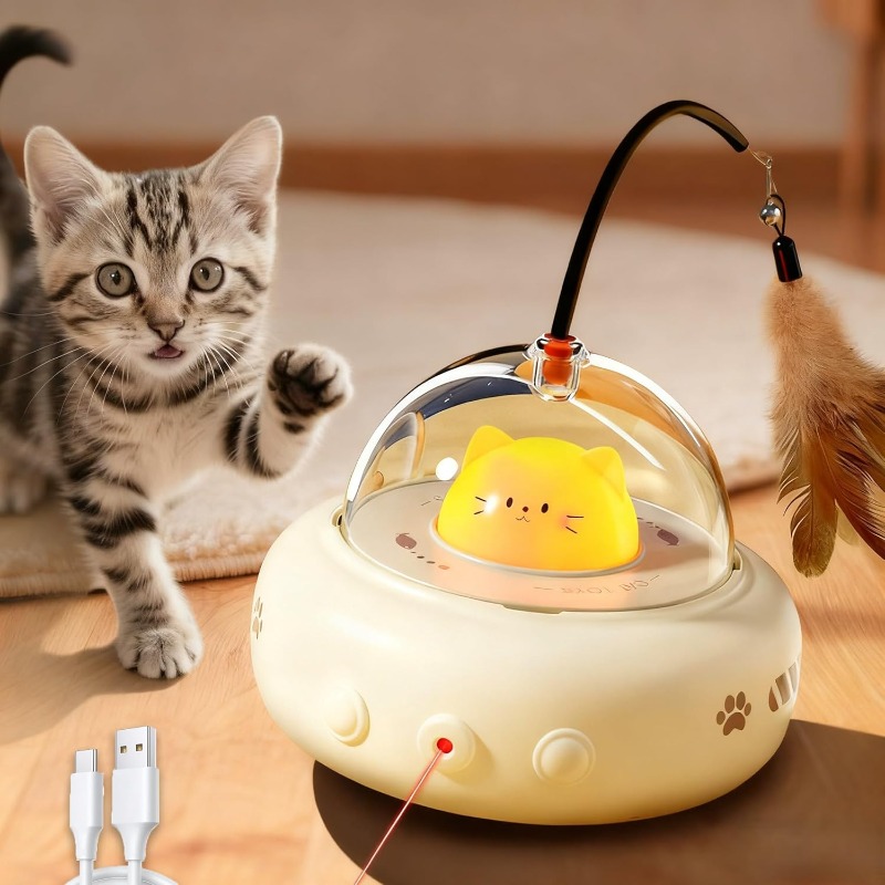 Jouets interactifs pour chats  - Laser Pointer Cat Toy Automatic avis et prix